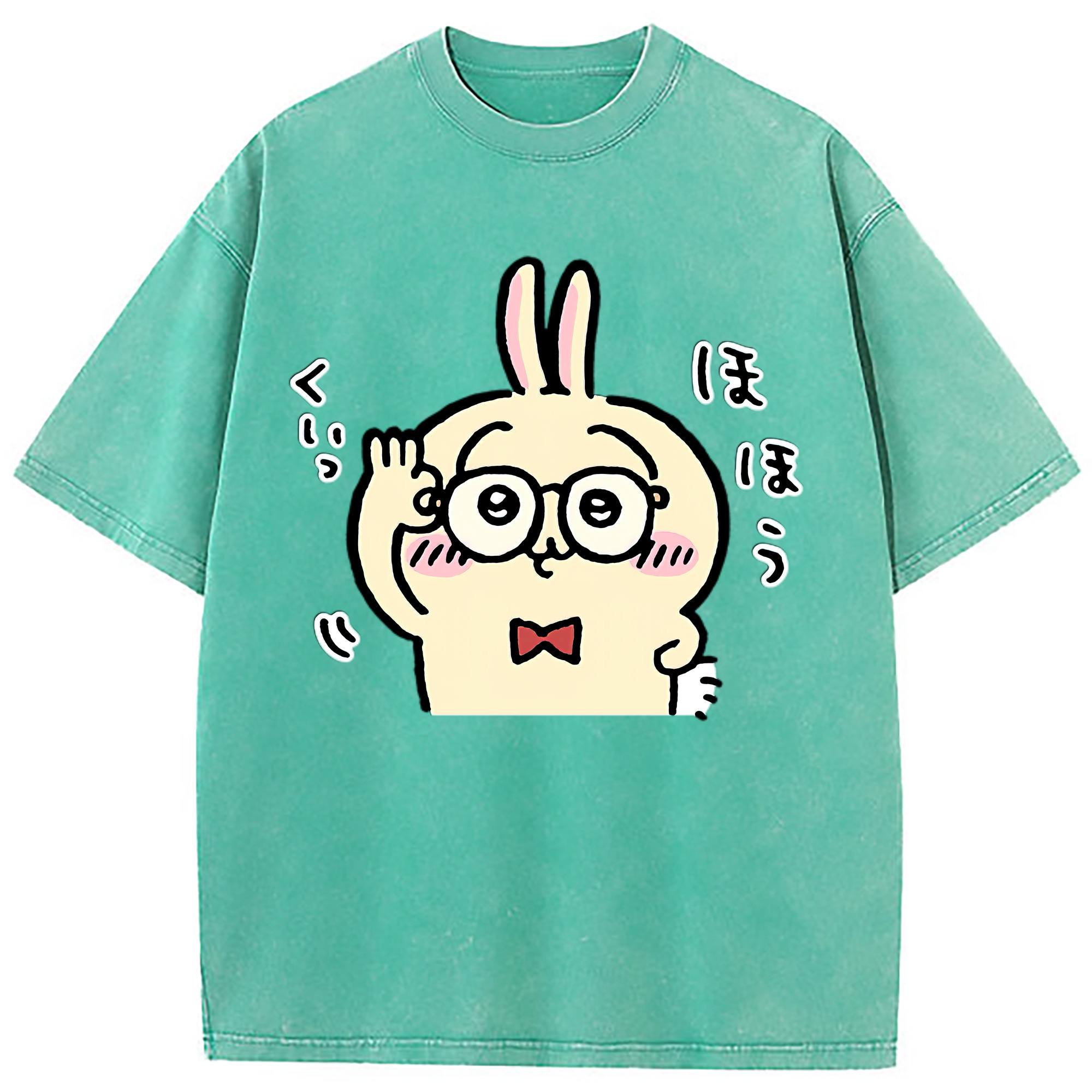 （画像用） ちいかわ うさぎ Chii-kawa usagi 綿100% ヴィンテージ風 半袖Tシャツ（フロントプリント）